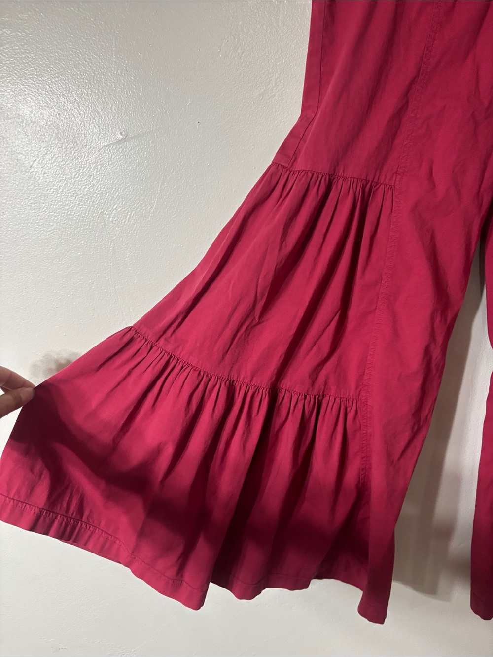 XCVI Wearables Pink Palazzo Wide Leg Crop Pants Genie Lagenlook Size Small - Picture 3 of 5